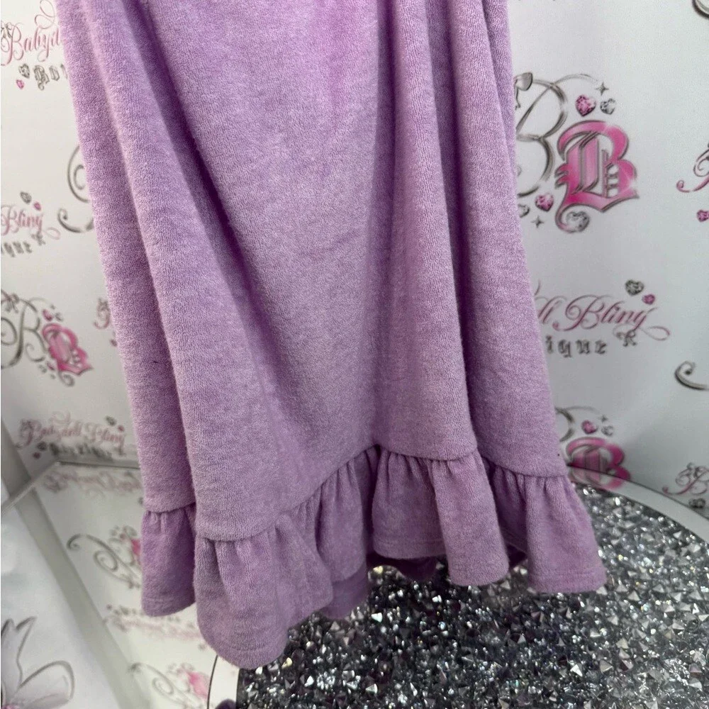 MAJORELLE dress cut out sides Oring detail terry cloth towel Lavender Dress - Picture 8 of 15